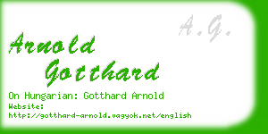 arnold gotthard business card